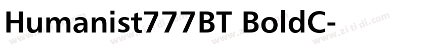 Humanist777BT BoldC字体转换